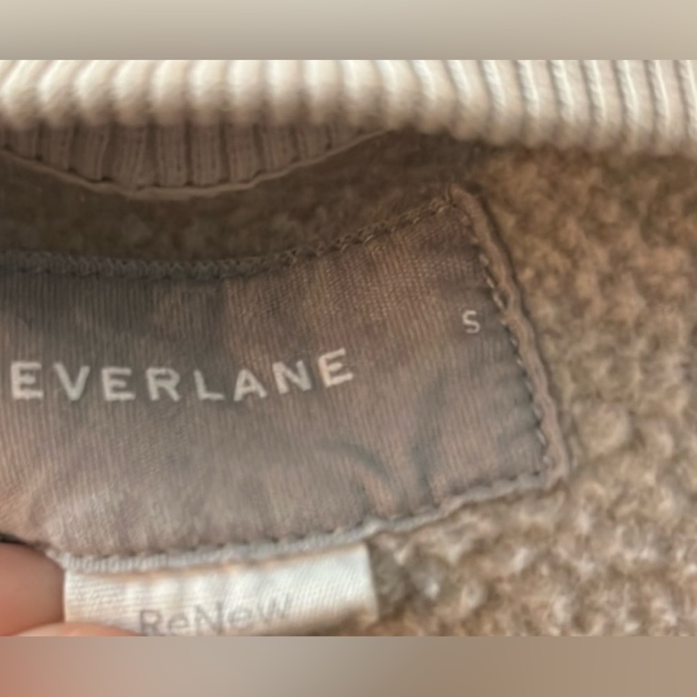 Everlane The Renew Fleece Raglan Sweatshirt Oat Size Small - Picture 8 of 9
